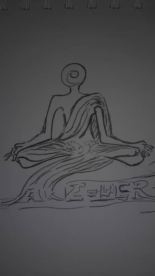 Spiral figure sketchbook cover